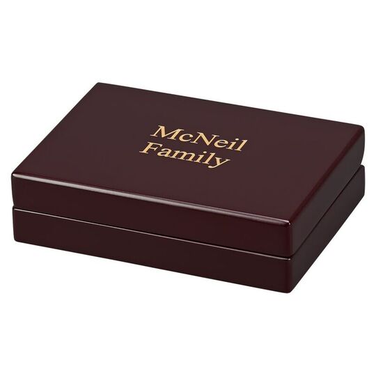 Rosewood Finished Box with Playing Cards